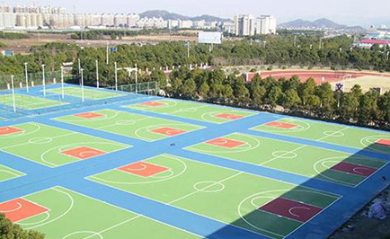 濱江體育公園環氧地坪籃球場地板